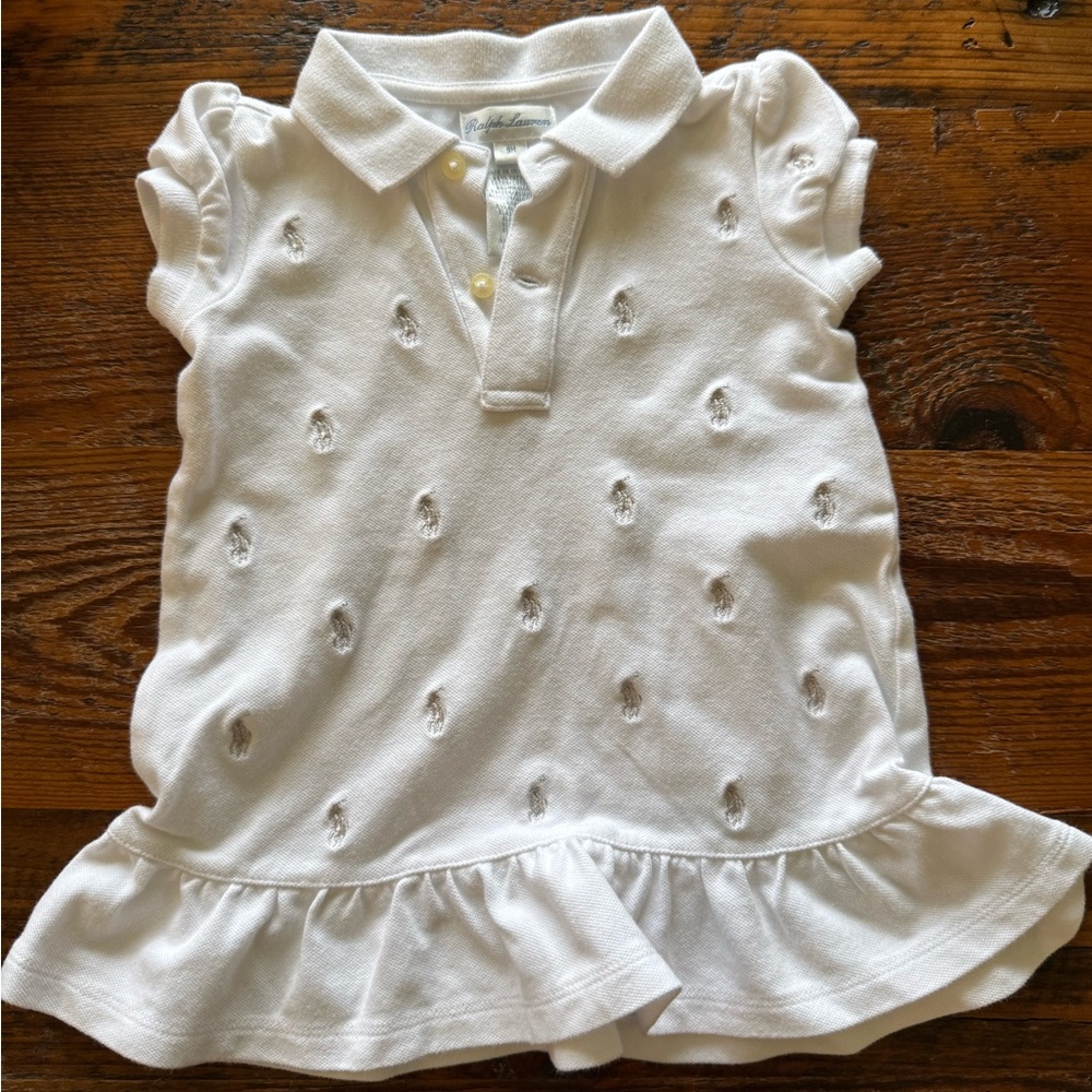 White infant Polo Dress
